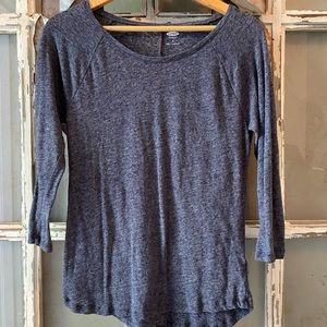 Women’s Old Navy Heathered Navy Shirt M